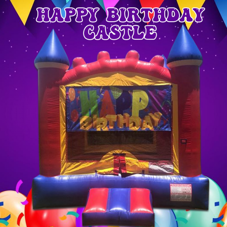 Happy Birthday Castle Bounce House Rental